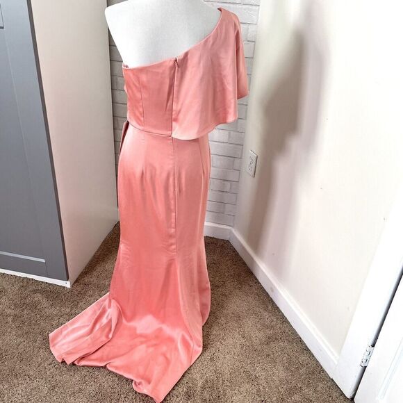 THEIA Carina One Shoulder Gown Dress - Picture 3 of 8